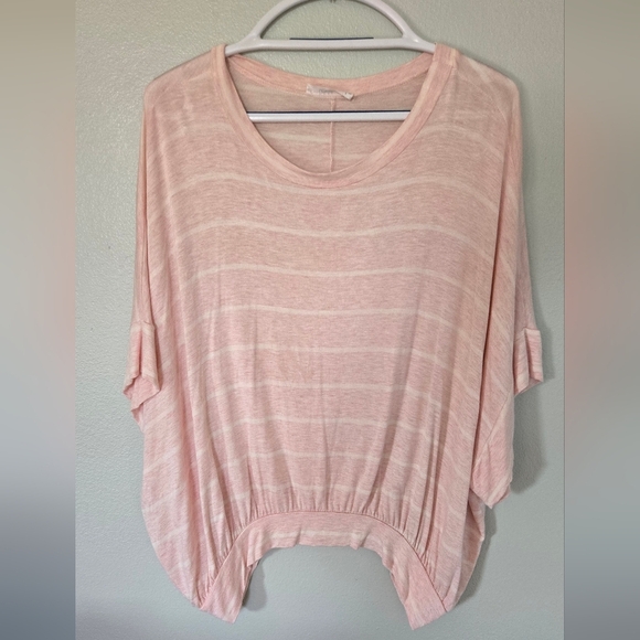 Slouchy pink Stripe Talulah top Medium - Picture 1 of 5